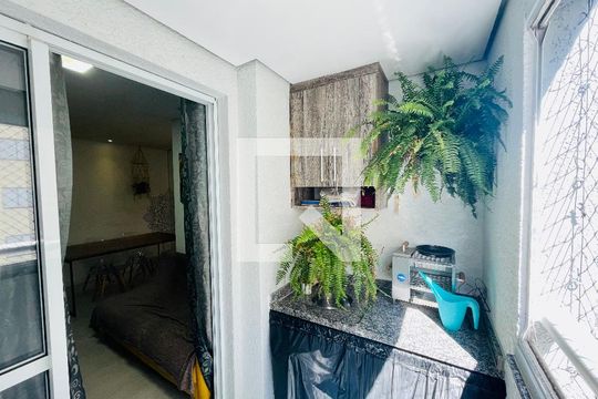 Varanda da Sala de apartamento à venda com 2 quartos, 54m² em Jardim Imperador, Guarulhos