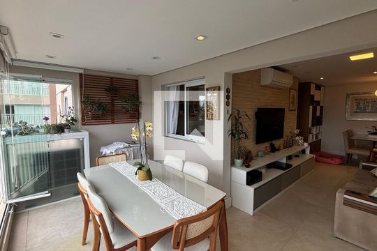 Sala - Sala de Jantar Varanda de apartamento à venda com 3 quartos, 92m² em Vila Apiai, Santo André