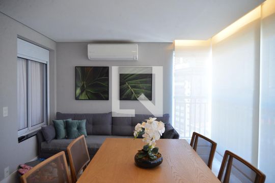 Varanda gourmet de apartamento à venda com 2 quartos, 113m² em Vila Assunção, Santo André