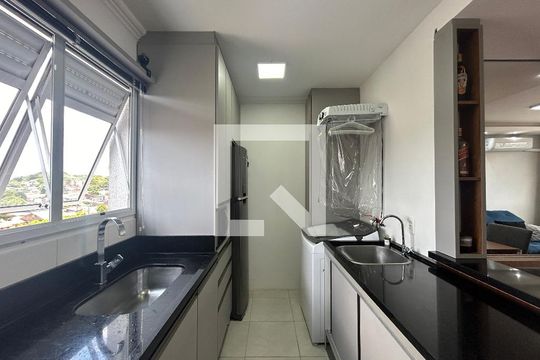 Cozinha de apartamento para alugar com 2 quartos, 61m² em Santo Afonso, Novo Hamburgo