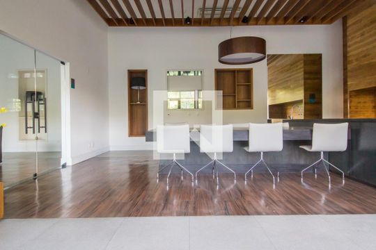 Área comum - Salão de festas de apartamento à venda com 1 quarto, 50m² em Tamboré, Santana de Parnaíba