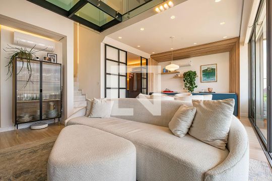 Sala/Cozinha de apartamento à venda com 1 quarto, 108m² em Pinheiros, São Paulo