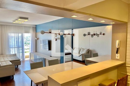 Sala de apartamento para alugar com 2 quartos, 68m² em Taquaral, Campinas