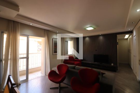 Sala  de apartamento à venda com 2 quartos, 96m² em Vila Alvaro Marques, São Bernardo do Campo