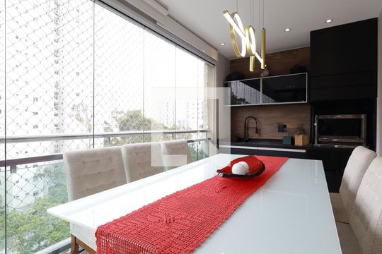 Varanda gourmet de apartamento à venda com 3 quartos, 125m² em Vila Andrade, São Paulo