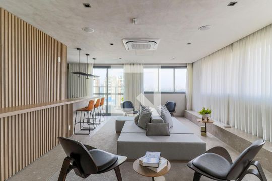 Área comum - Salão de festas de kitnet/studio à venda com 1 quarto, 24m² em Jardim das Acacias, São Paulo