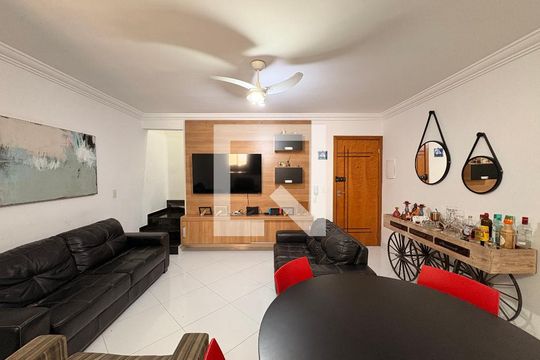 Sala de apartamento para alugar com 3 quartos, 150m² em Vila Valparaíso, Santo André