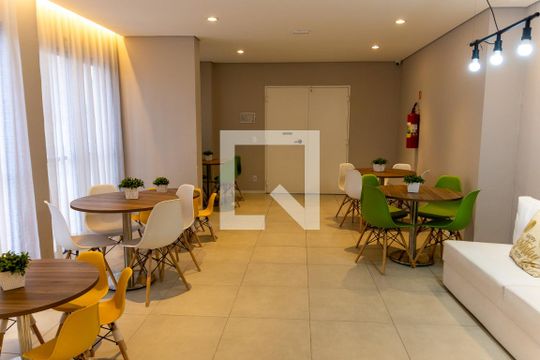 Área comum - Salão de festas de apartamento à venda com 1 quarto, 39m² em Padroeira, Osasco