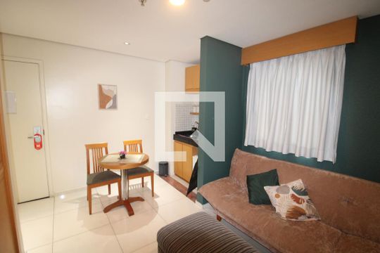 Sala / Cozinha de apartamento à venda com 1 quarto, 34m² em Santana, São Paulo