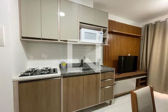 Sala/cozinha de apartamento para alugar com 1 quarto, 30m² em Centro Histórico de São Paulo, São Paulo