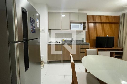 Sala/cozinha de apartamento para alugar com 1 quarto, 30m² em Centro Histórico de São Paulo, São Paulo
