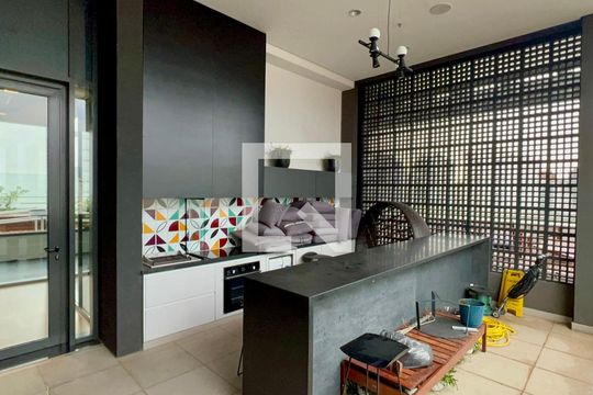 Área gourmet de kitnet/studio à venda com 1 quarto, 25m² em Pinheiros, São Paulo