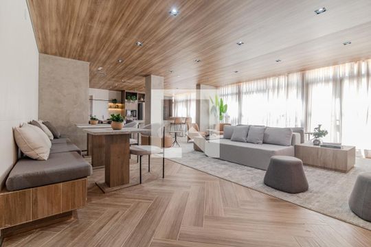 Área comum - Salão de festas de apartamento à venda com 1 quarto, 28m² em Pinheiros, São Paulo