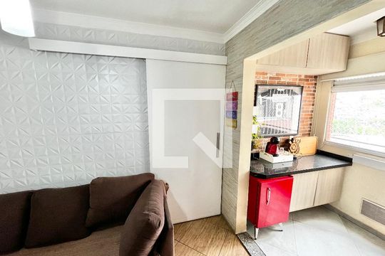 Sala/Cozinha Porta Fechada de apartamento à venda com 2 quartos, 49m² em Vila Bela Vista (zona Norte), São Paulo