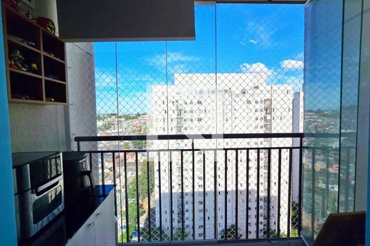 Varanda da Sala de apartamento à venda com 3 quartos, 56m² em Jardim Cocaia, Guarulhos