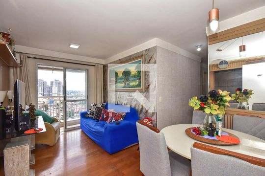Sala de apartamento à venda com 2 quartos, 56m² em Vila Sonia do Taboao, Taboão da Serra