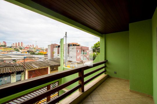 Varanda da sala de casa à venda com 3 quartos, 230m² em Vila Guarará, Santo André