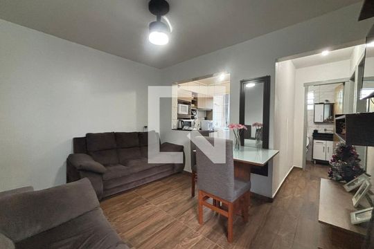Sala/cozinha de apartamento à venda com 2 quartos, 48m² em Rondônia, Novo Hamburgo