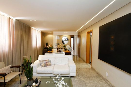 Sala de apartamento à venda com 3 quartos, 95m² em Buritis, Belo Horizonte