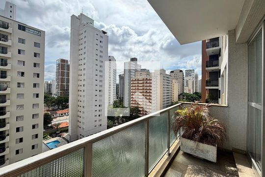 Varanda de apartamento para alugar com 3 quartos, 145m² em Indianópolis, São Paulo