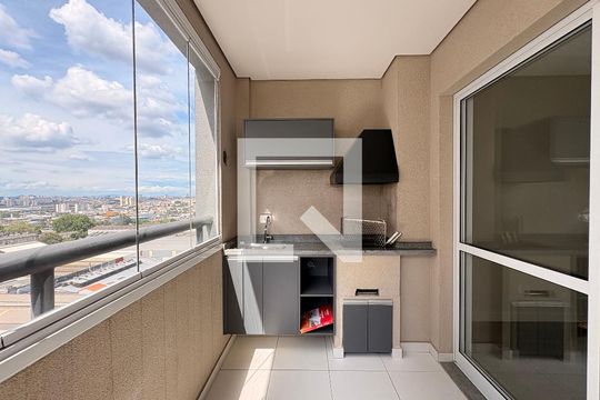 Varanda gourmet  de apartamento à venda com 2 quartos, 80m² em Campestre, Santo André