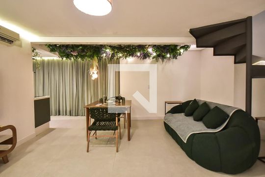 Sala de apartamento à venda com 1 quarto, 80m² em Vila Andrade, São Paulo