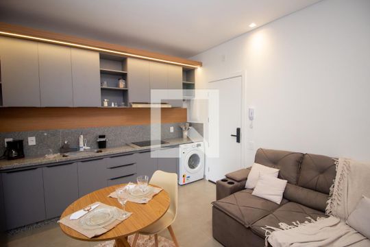 Sala / Cozinha de apartamento à venda com 1 quarto, 32m² em Beatriz, Contagem