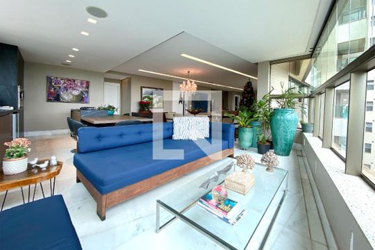 Varanda da Sala de apartamento à venda com 4 quartos, 278m² em Vila da Serra, Nova Lima