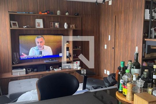Sala de apartamento à venda com 1 quarto, 109m² em Cidade Monções, São Paulo