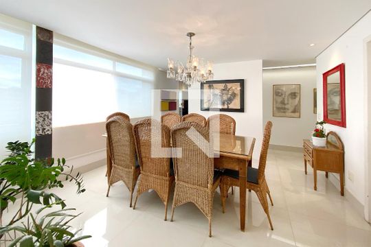 Sala de Jantar de apartamento para alugar com 3 quartos, 280m² em Funcionários, Belo Horizonte