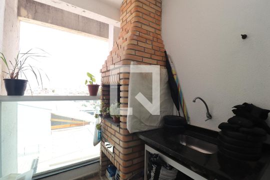 Varanda gourmet de apartamento à venda com 2 quartos, 62m² em Vila Metalúrgica, Santo André