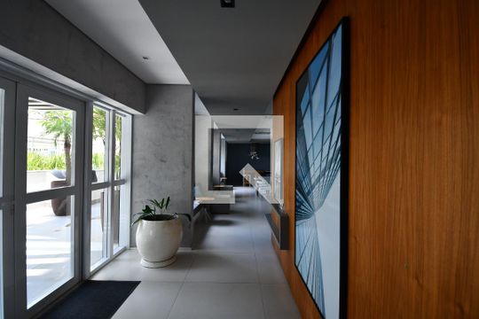 Área comum - Salão de festas de apartamento para alugar com 1 quarto, 43m² em Bosque, Campinas