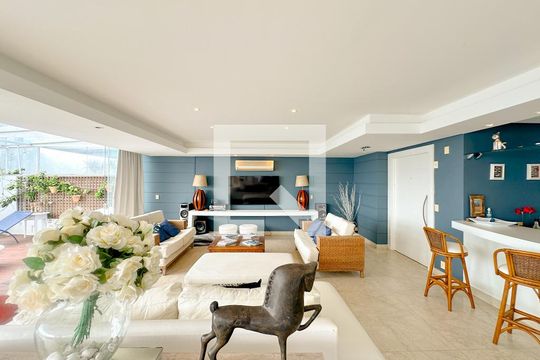 Sala de TV de apartamento para alugar com 4 quartos, 423m² em Canasvieiras, Florianópolis