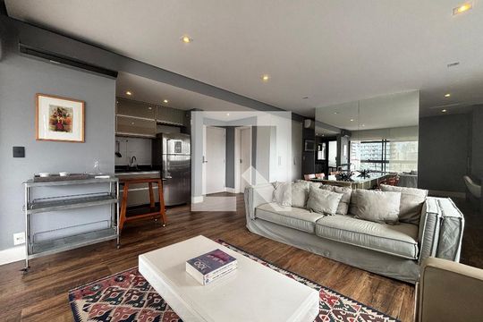 Sala de apartamento para alugar com 1 quarto, 89m² em Vila Olímpia, São Paulo
