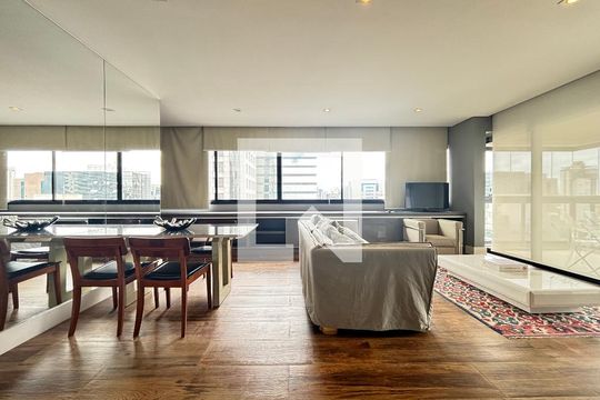 Sala de apartamento para alugar com 1 quarto, 89m² em Vila Olímpia, São Paulo