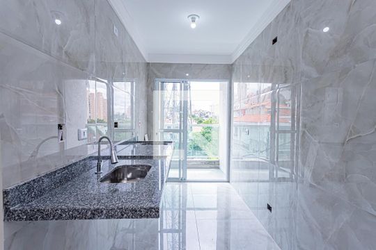 Cozinha e Área de Serviço de apartamento à venda com 2 quartos, 53m² em Vila Arcadia, São Paulo