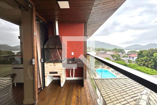 Varanda gourmet de apartamento para alugar com 1 quarto, 48m² em Santo Antonio de Lisboa, Florianópolis