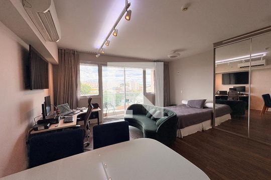 Sala - Studio de kitnet/studio à venda com 1 quarto, 45m² em Vila Argos Velha, Jundiaí