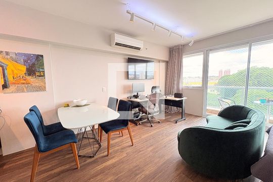 Sala - Studio de kitnet/studio à venda com 1 quarto, 45m² em Vila Argos Velha, Jundiaí