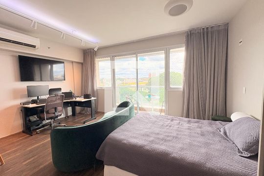 Quarto - Studio de kitnet/studio à venda com 1 quarto, 45m² em Vila Argos Velha, Jundiaí
