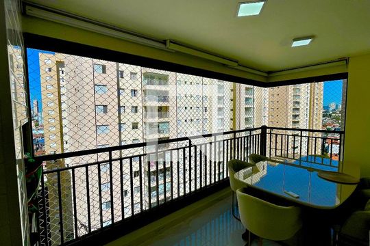 Varanda da Sala de apartamento à venda com 2 quartos, 70m² em Vila Progresso, Guarulhos