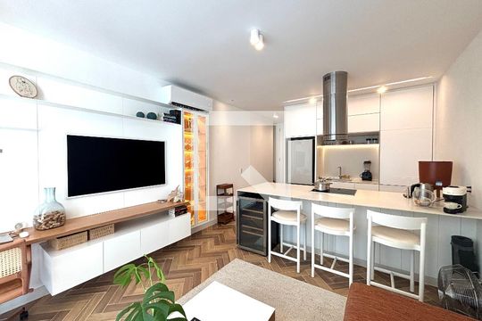 Sala de apartamento à venda com 1 quarto, 52m² em Jardim Botânico, Rio de Janeiro