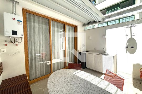 Varanda/serviço de apartamento à venda com 1 quarto, 52m² em Jardim Botânico, Rio de Janeiro