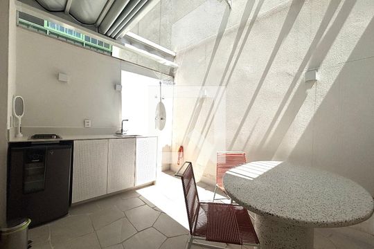 Varanda/serviço de apartamento à venda com 1 quarto, 52m² em Jardim Botânico, Rio de Janeiro