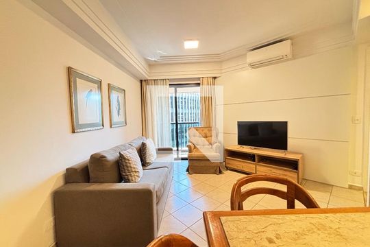 Sala de apartamento à venda com 1 quarto, 43m² em Jardim Paulistano, São Paulo