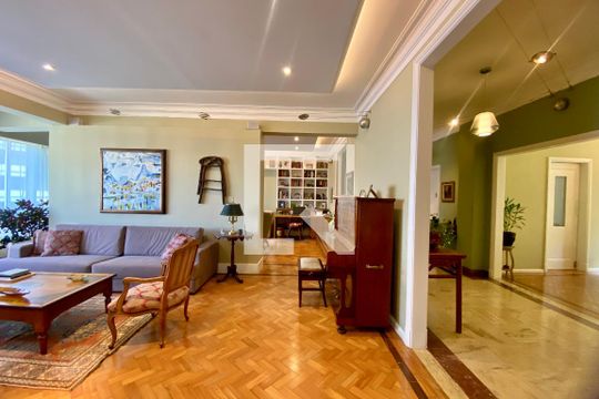 Sala  de apartamento à venda com 3 quartos, 227m² em Copacabana, Rio de Janeiro