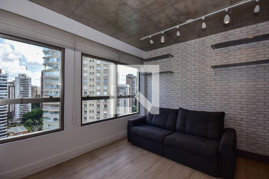 Sala de apartamento para alugar com 2 quartos, 74m² em Panamby, São Paulo