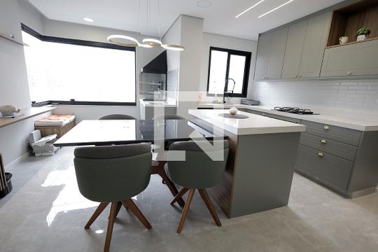 Sala / Cozinha / Gourmet de apartamento à venda com 3 quartos, 93m² em Campestre, Santo André