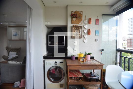 Varanda gourmet de apartamento à venda com 2 quartos, 70m² em Campestre, Santo André