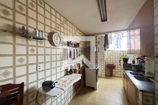 Cozinha de apartamento à venda com 2 quartos, 103m² em Humaitá, Rio de Janeiro